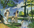 Bañistas 1875 Paul Cezanne Desnudo impresionista